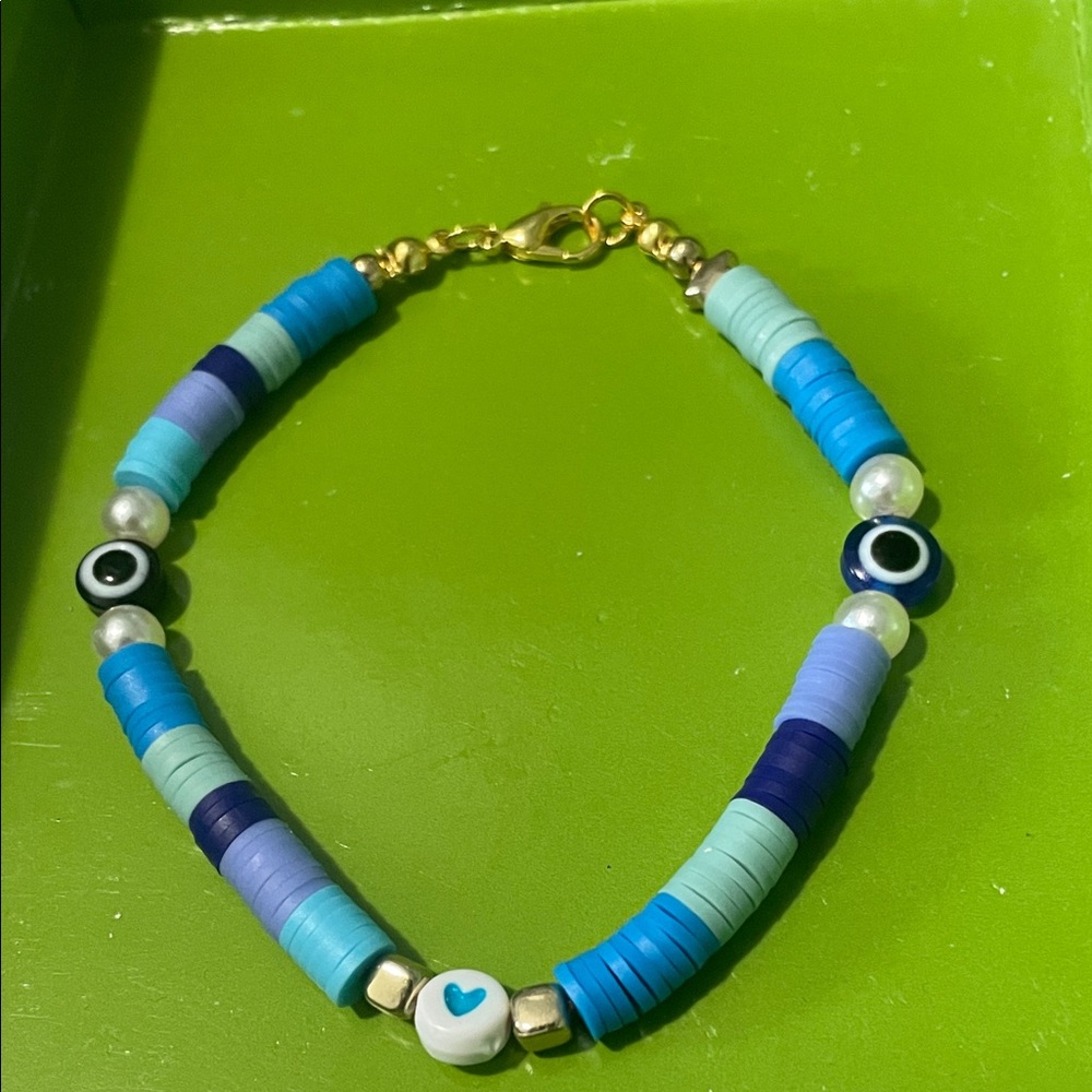 Blue Heart Bead Bracelet - Women Jewelry